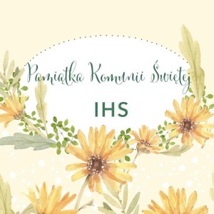 KARNET SWAROVSKI KWADRAT CL104 KOMUNIA IHS KWIATY