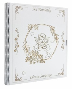 BIBLIA. PAMIĄTKA CHRZTU ŚW. ZŁOTA - ANIOŁEK