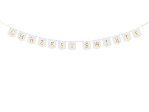 Baner Chrzest Święty biały 2m
