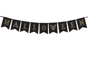 BANER HALLOWEEN CZARNY 20X175CM