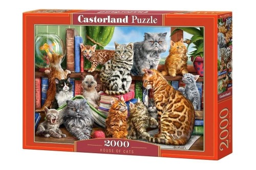 Puzzle 2000 House of Cats CASTOR, Castorland