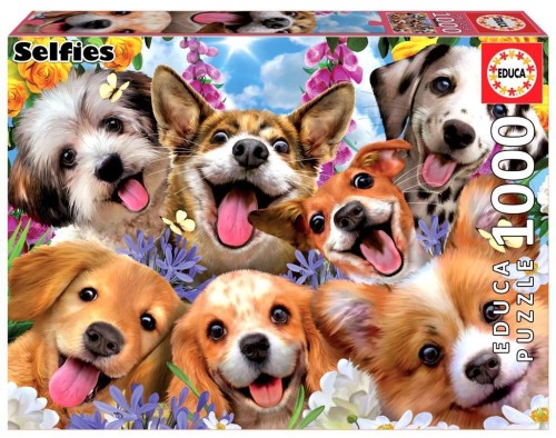 Puzzle 1000 Szczenięce selfie G3, Educa