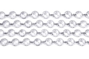 GIRLANDA KRYSZTAŁOWA BEZBARWNA 1M