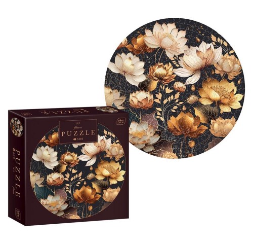 Puzzle 500 Round Flowers 1, INTERDRUK