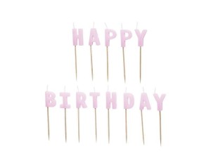 ŚWIECZKI HAPPY BIRTHDAY FIOLETOWE 2,5 13SZT
