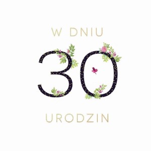KARNET SWAROVSKI KWADRAT CL1830_PO URODZINY 30