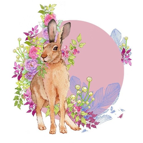 Karnet Swarovski kwadrat CL2006 Zając Wielkanoc