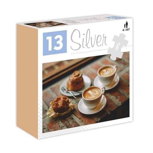 Puzzle 6 Kawa i ciastko Silver ALEX, Silver