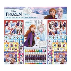 ZESTAW DO KOLOROWANIA I WYKLEJANIA FROZEN 500SZT