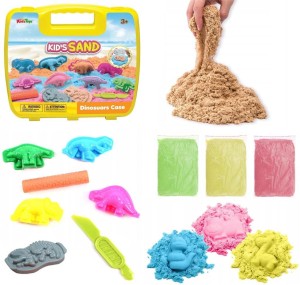 PIASEK KINETYCZNY 300G Z FOREMKAMI DINO, TRIFOX