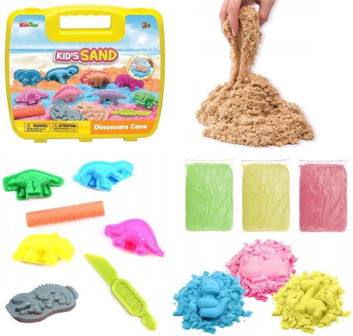 Piasek kinetyczny 300g z foremkami dino, Trifox