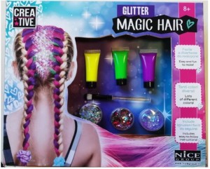 ZESTAW DO WŁOSÓW Z BROKATEM, RUSSELL