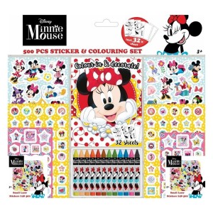 ZESTAW DO KOLOROWANIA I WYKLEJANIA MINNI 500SZT