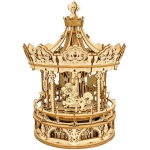 PUZZLE DREWNIANE 3D POZYTYWKA ROMANTYCZNA KARUZELA