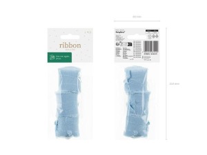 WSTĄŻKA SZYFONOWA BŁĘKIT 40MM/5M 3SZT, PARTYDECO