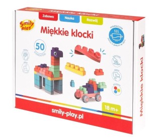 KLOCKI MIĘKKIE 50EL, SMILY PLAY