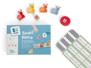 DREWNIANA GRA WYŚCIG ŚLIMAKÓW, BS TOYS