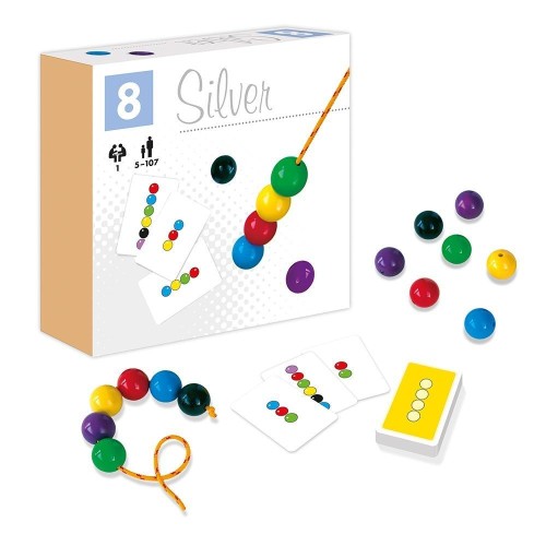Kule na sznurku Silver ALEX, Silver