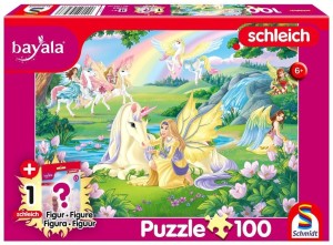 PUZZLE 100 MAGICZNE JEDNOROŻCE + FIGURKAB G3