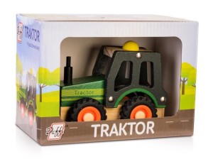 DREWNIANE AUTO Z OPONAMI - TRAKTOR, DAFFI
