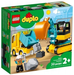 LEGO DUPLO 10931 (4SZT) CIĘŻARÓWKA I KOPARKA...