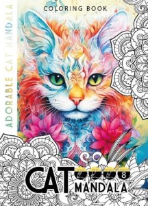 KOLOROWANKA A4 8 OBRAZKÓW CAT MANDALA KOTY
