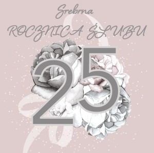 KARNET SWAROVSKI KWADRAT CL4407 ROCZNICA ŚLUBU 25