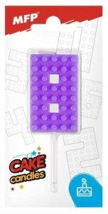 ŚWIECZKA KLOCKI CYFRA 8 FIOLETOWA