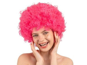 PERUKA AFRO JASNY RÓŻ