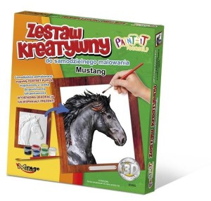WYPUKŁA MALOWANKA KONIE - MUSTANG, MIRAGE HOBBY