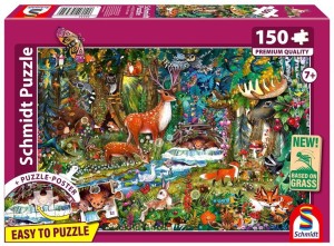 PUZZLE PQ 150 ZWIERZĘTA W LESIE G3, SCHMIDT