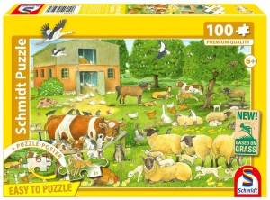 PUZZLE PQ 100 ZWIERZĘTA NA FARMIE G3, SCHMIDT