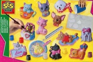 ODLEWY GIPSOWE - KOTKI I PIESKI Z BROKATEM, SES NL