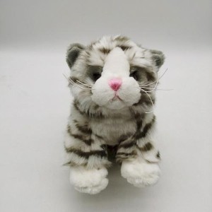 PLUSZOWY KOT W SZARE PASKI, SMILY PLAY