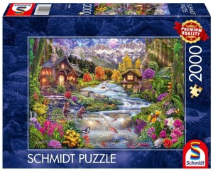 PUZZLE PQ 2000 RZEKA W GÓRACH G3, SCHMIDT