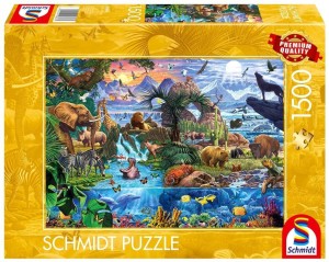 PUZZLE PQ 1500 ŚWIĄT ZWIERZĄT G3, SCHMIDT