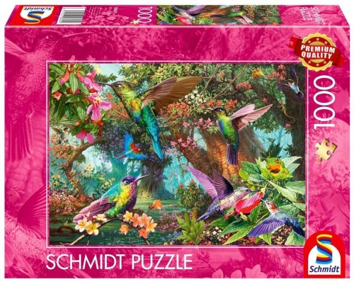 Puzzle PQ 1000 Kolorowe kolibry G3, Schmidt