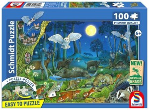 PUZZLE PQ 100 ZWIERZĘTA W LESIE G3, SCHMIDT