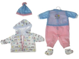 UBRANKO DLA LALKI BOBAS 45CM, ADAR