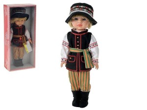 LALKA CHŁOPIEC W STROJU LUDOWYM 38CM POLSKI DŹWIĘK