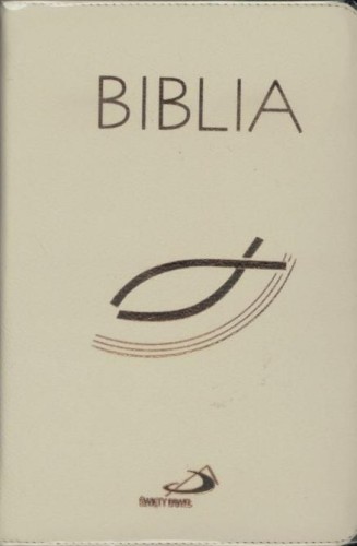Biblia z rybką z suwakiem ecru, praca zbiorowa