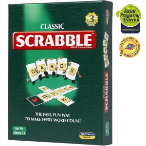 SCRABBLE KARTY WERSJA ANGIELSKA PIATNIK, PIATNIK