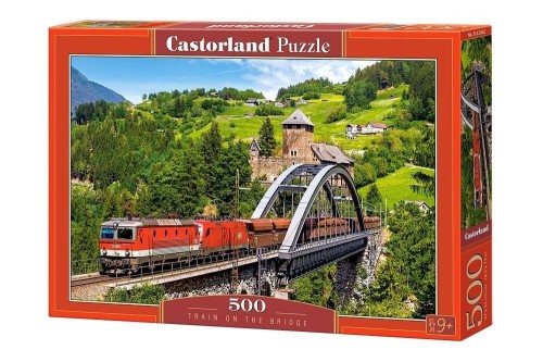 Puzzle 500 Pociąg na moście CASTOR, Castorland