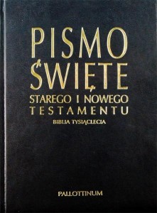 BIBLIA TYSIĄCLECIA GRANAT OPRAWA EKOLOGICZNA