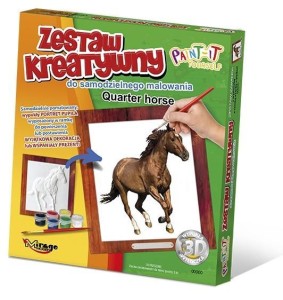 WYPUKŁA MALOWANKA KONIE - QUARTER HORSE