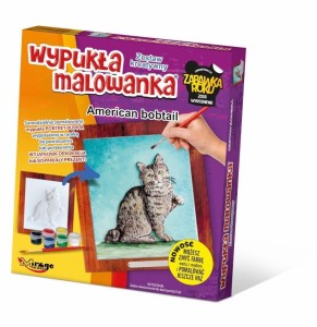 WYPUKŁA MALOWANKA KOT - AMERICAN BOBTAIL
