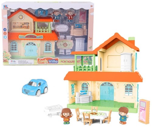 Domek dla lalek willa z akcesoriami, Trifox