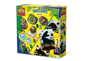 ODLEWY GIPSOWE DINOZAURY 2W1, SES