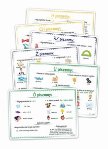 PLANSZE EDUKACYJNE A4 - ORTOGRAFIA 6 KART