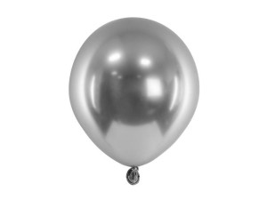 BALONY GLOSSY CIEMNY SREBRNY 12CM 50SZT